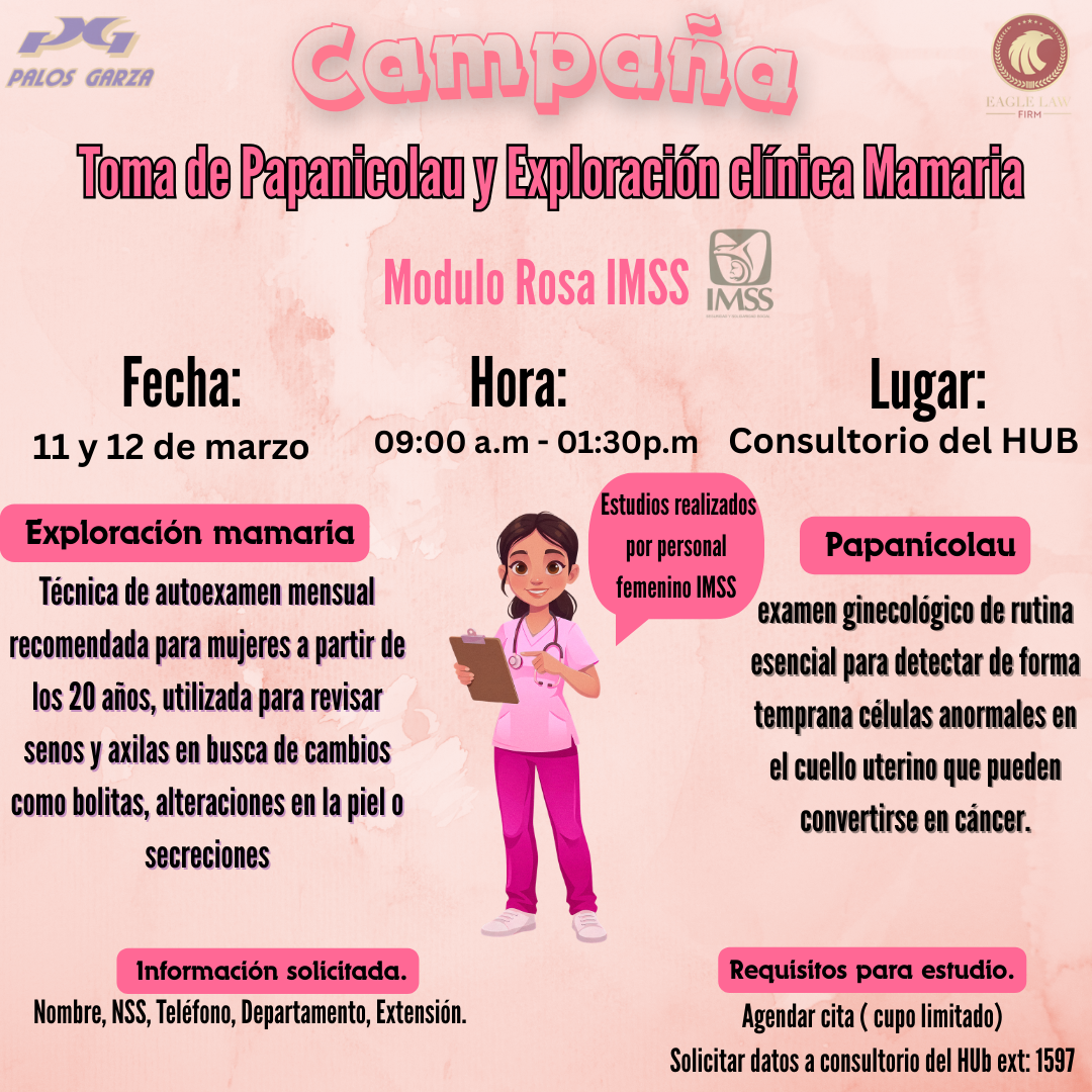 Campaña de exploracion clinica mamaria y toma de Papanicolau 2026 